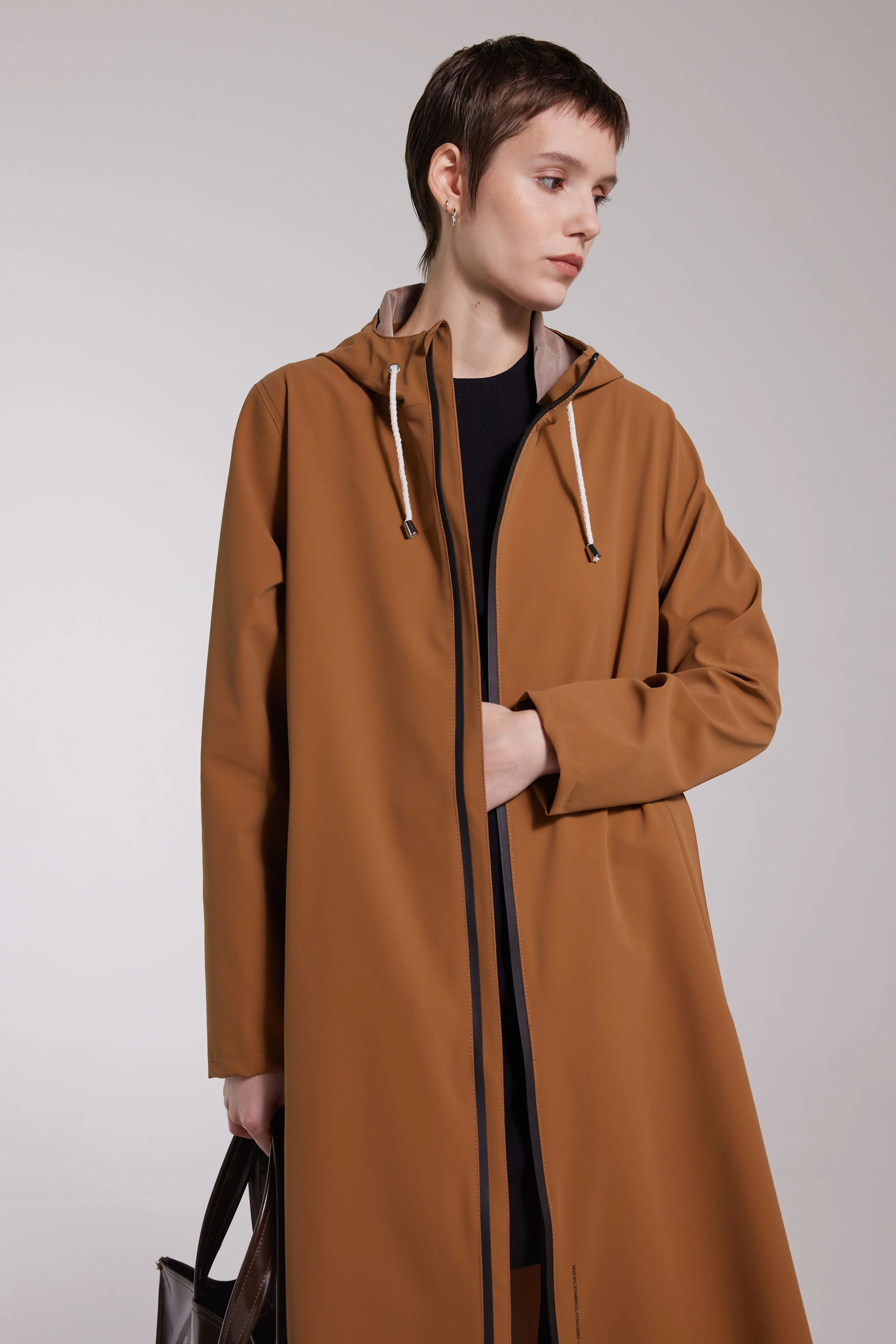 STUTTERHEIM Mosebacke Long Lightweight Matte Zip Raincoat^Women Jackets·Raincoats