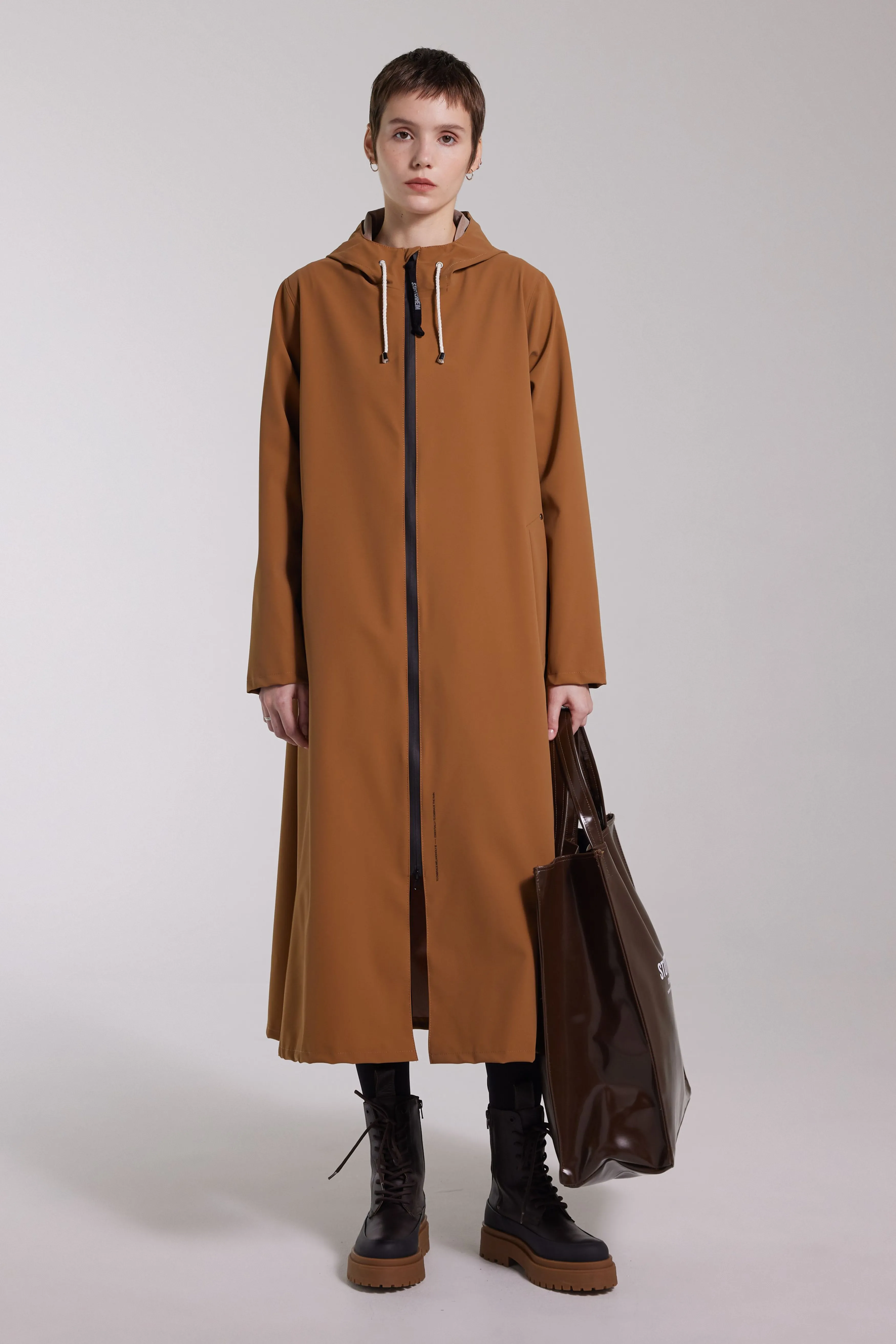 STUTTERHEIM Mosebacke Long Lightweight Matte Zip Raincoat^Women Jackets·Raincoats