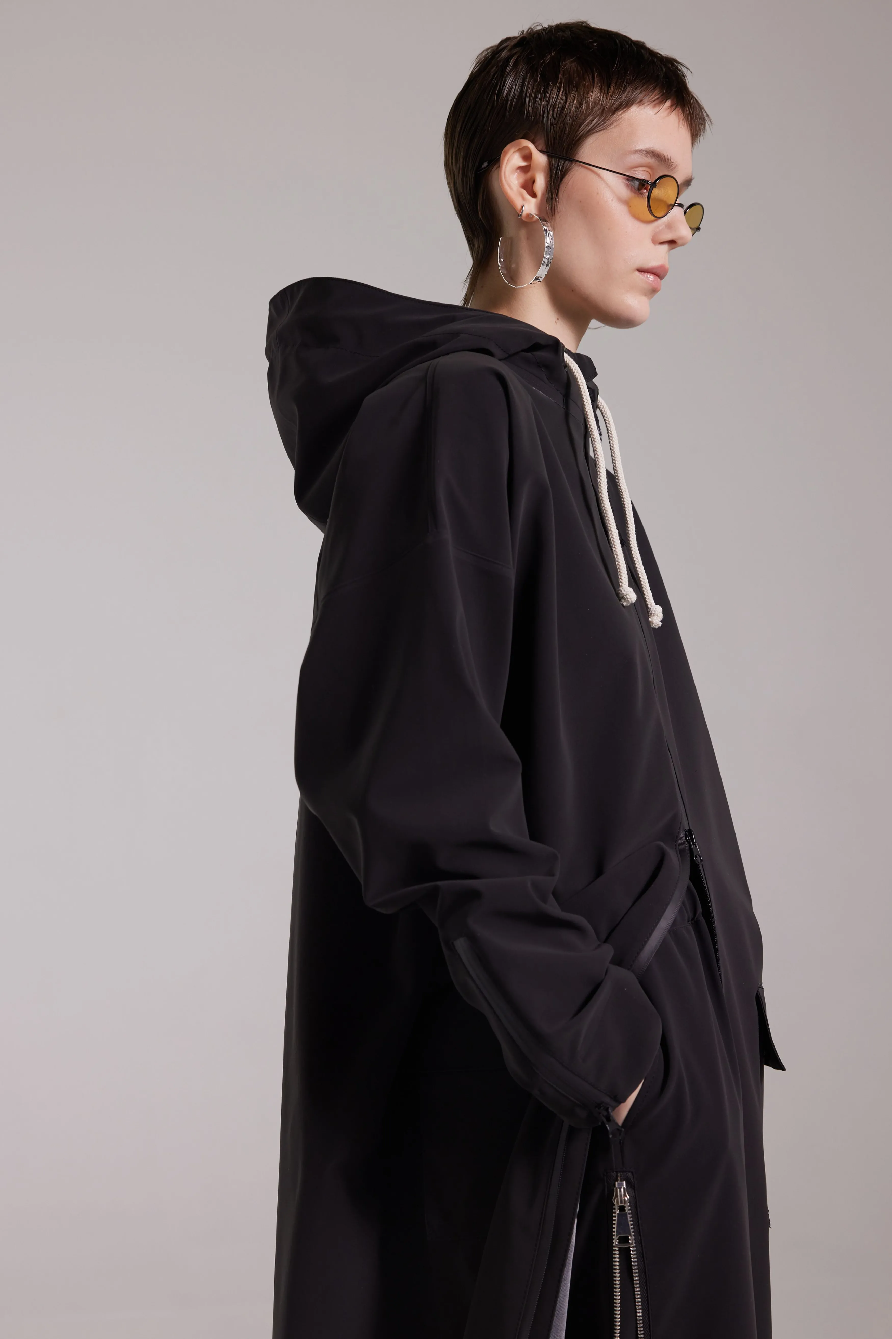 STUTTERHEIM Sandviken Long Zip Matte Raincoat^Women Jackets·Long Raincoats